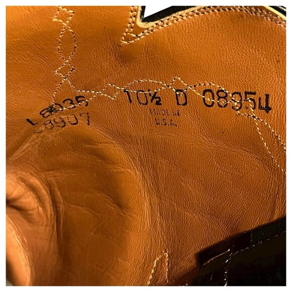 Lucchese Handmade Oxblood Classic Leather Western Boots– Men’s Size 10.5 D - Picture 12 of 16